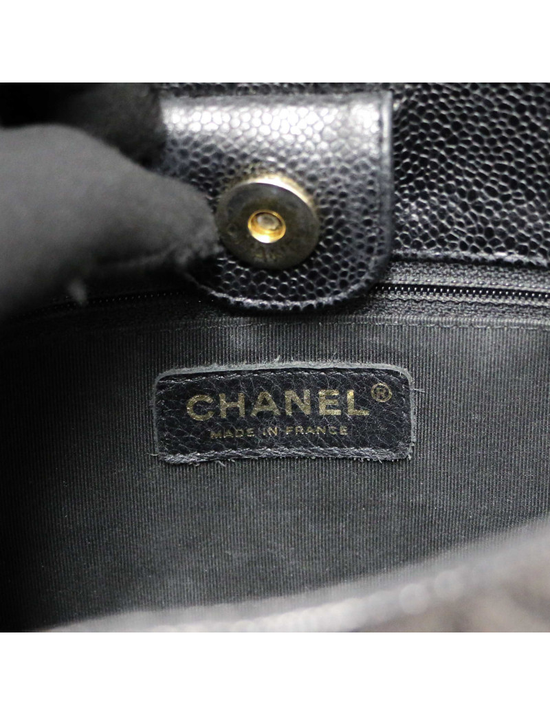 Cabas CHANEL cuir noir