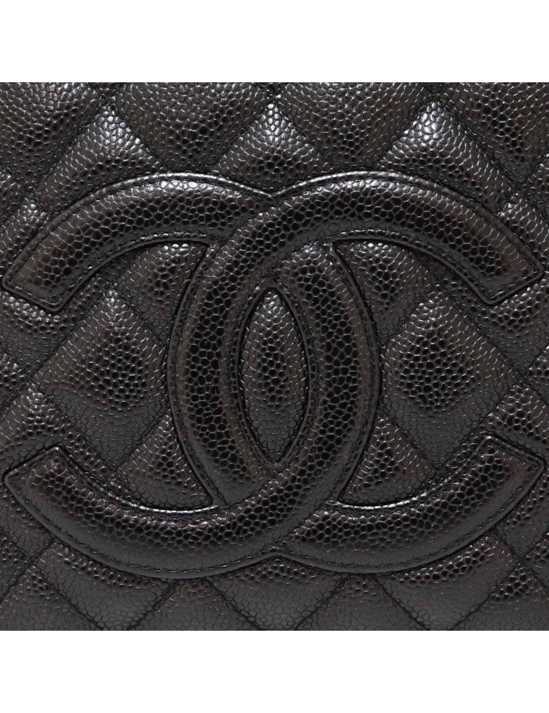 Cabas CHANEL cuir noir