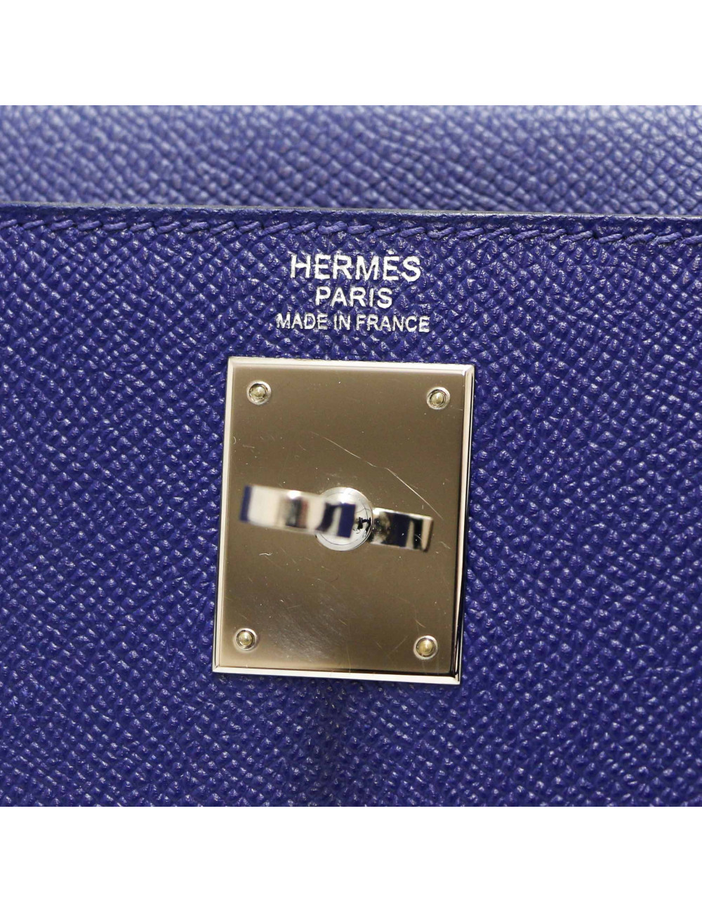 HERMES Sac Kelly 32 sellier Epsom electric blue