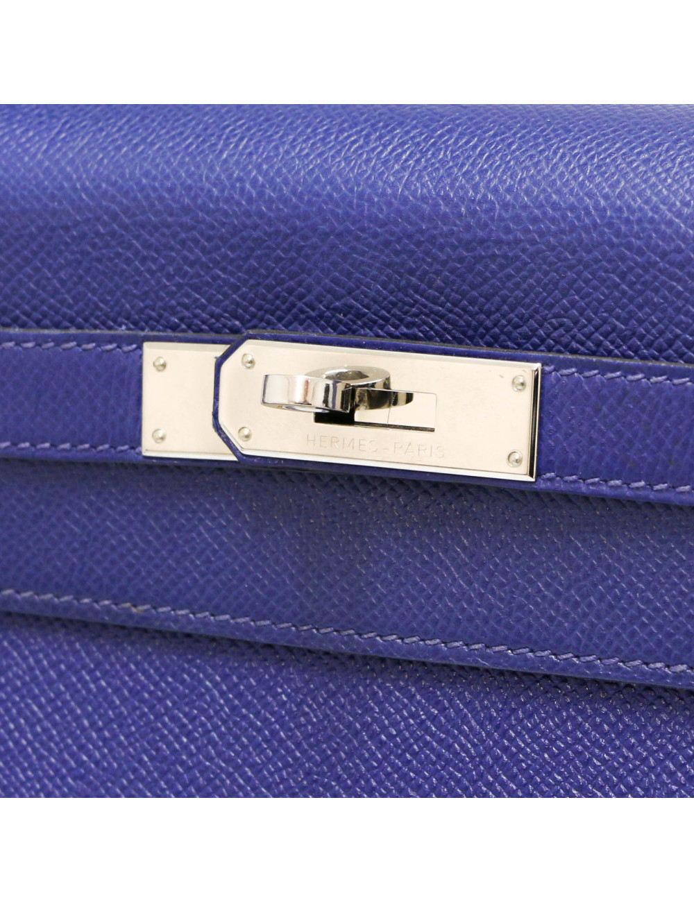 HERMES Sac Kelly 32 sellier Epsom electric blue
