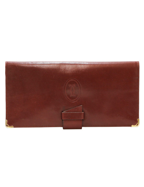 Portefeuille CARTIER cuir bordeaux