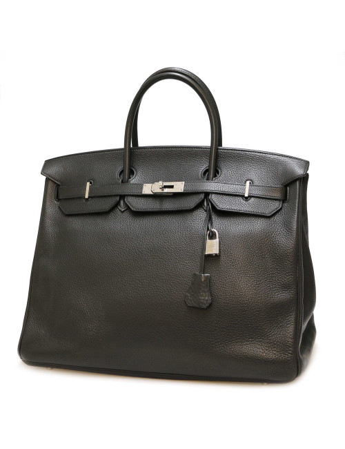 Birkin 40 HERMES taurillon clémence noir