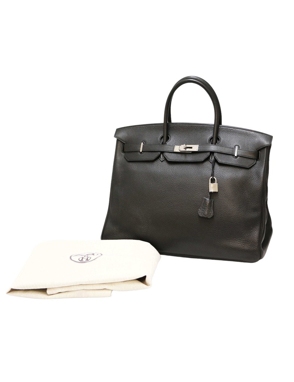 Birkin 40 HERMES taurillon clémence noir