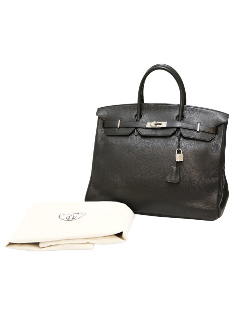 Birkin 40 HERMES taurillon clémence noir