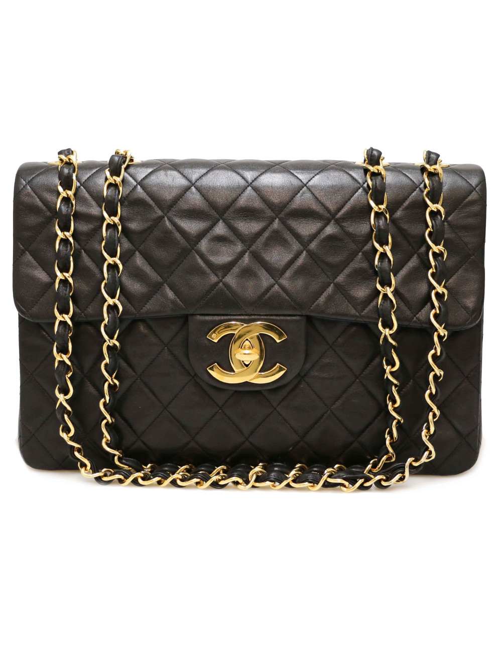 CHANEL Maxi Timeless in black lambskin leather