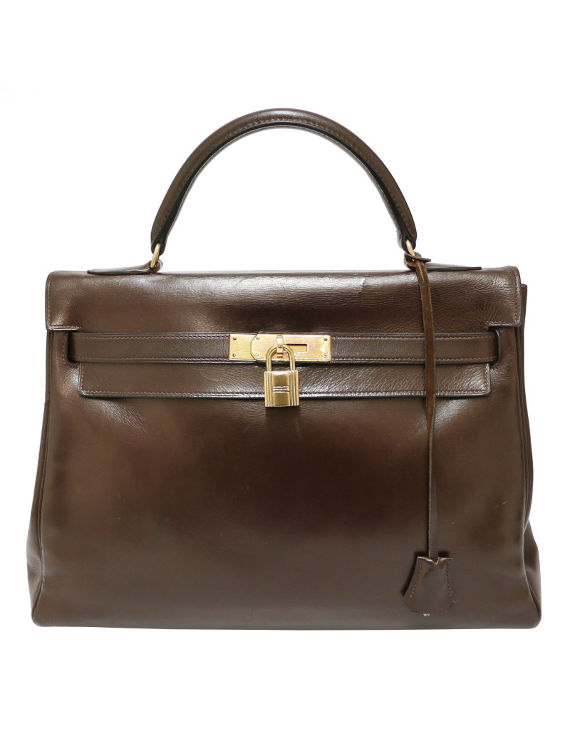 Kelly 32 HERMES box marron