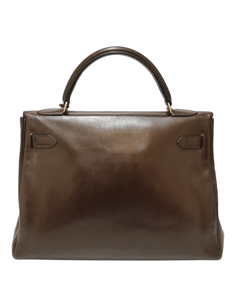 Kelly 32 HERMES box marron