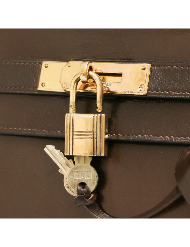 Kelly 32 HERMES box marron