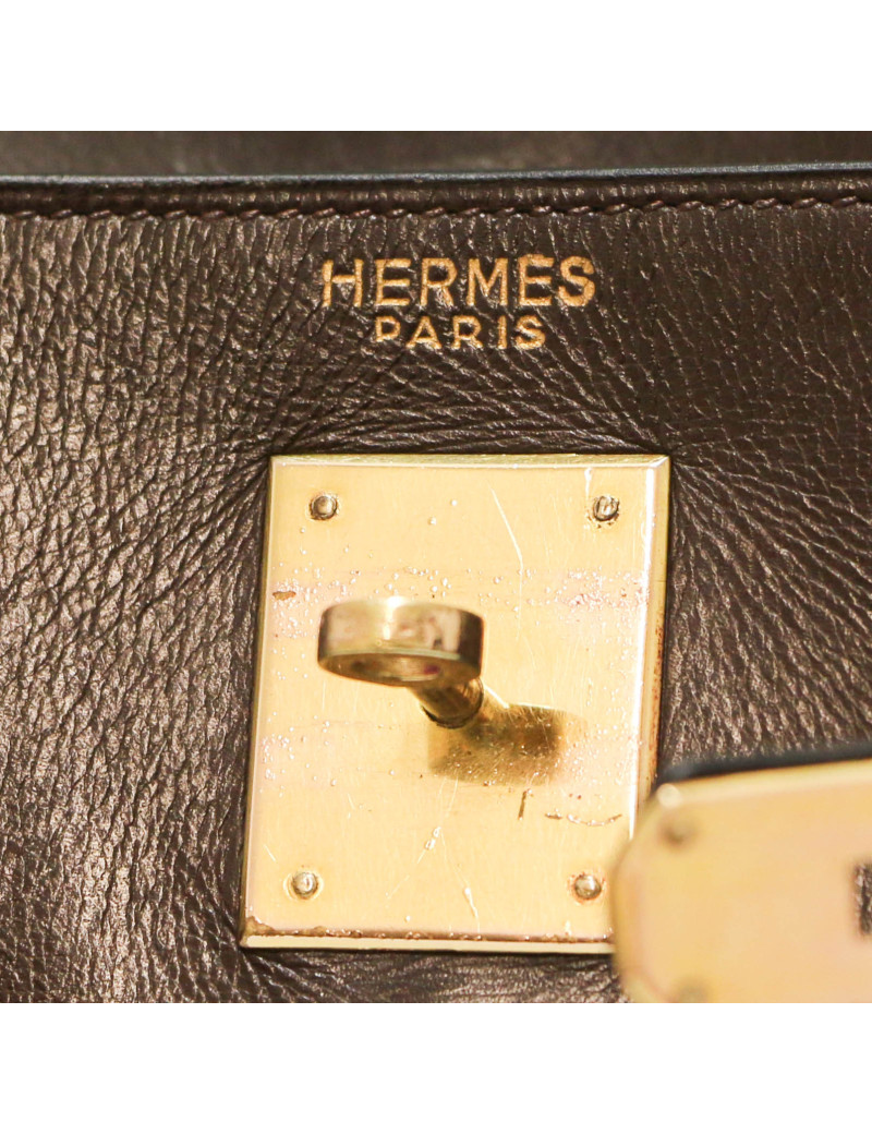 Kelly 32 HERMES box marron