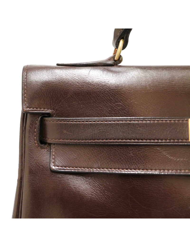 Kelly 32 HERMES box marron