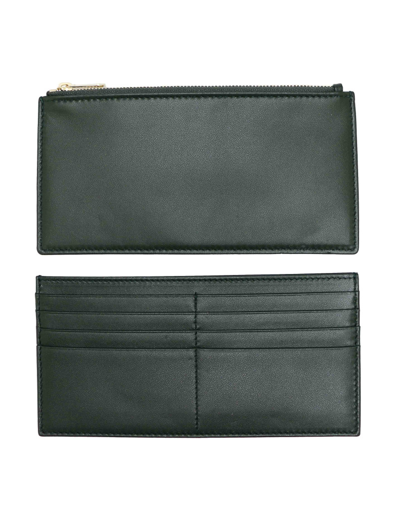 Pochette Lady DIOR cuir vert foncé