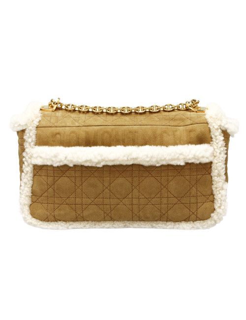  DIOR Caro bag in natural Shearling