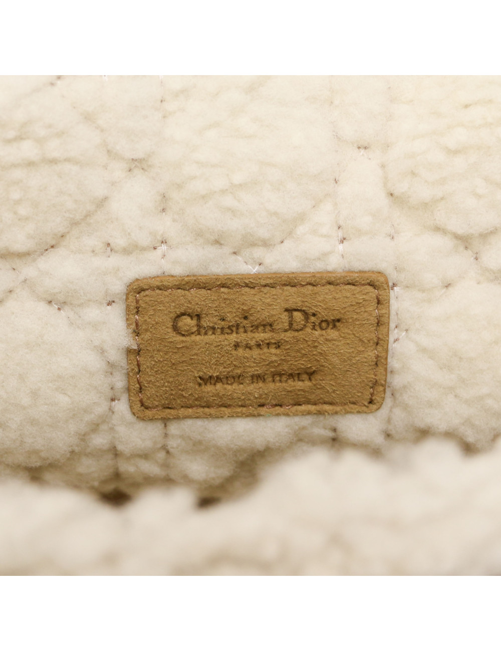  DIOR Caro bag in natural Shearling