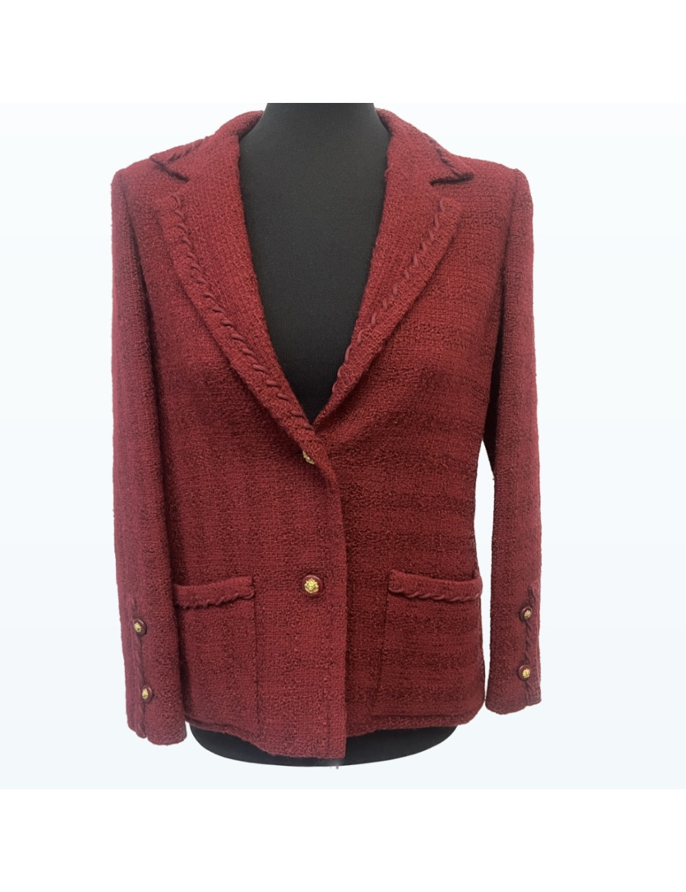 Veste CHANEL Vintage tweed bordeaux