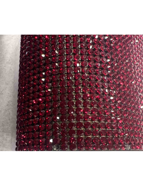 Minaudière en cristal mesh rubis SWAROVSKI