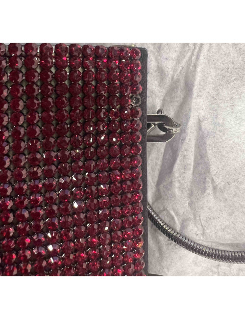 Minaudière en cristal mesh rubis SWAROVSKI