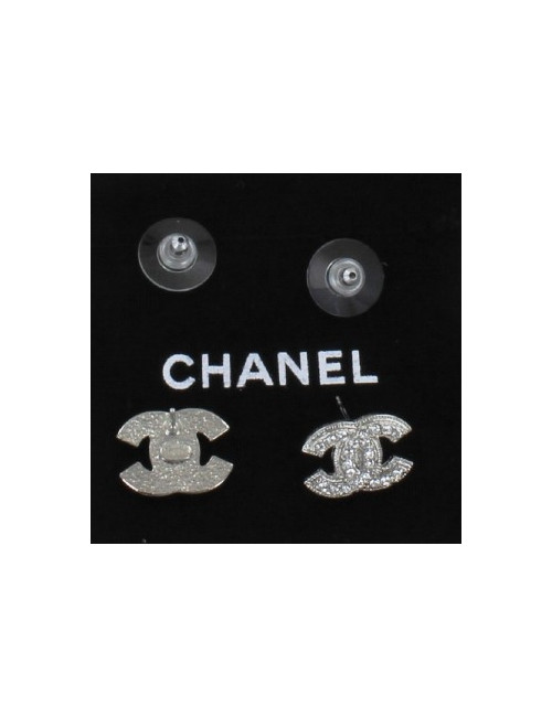 clous d'oreille CHANEL strass