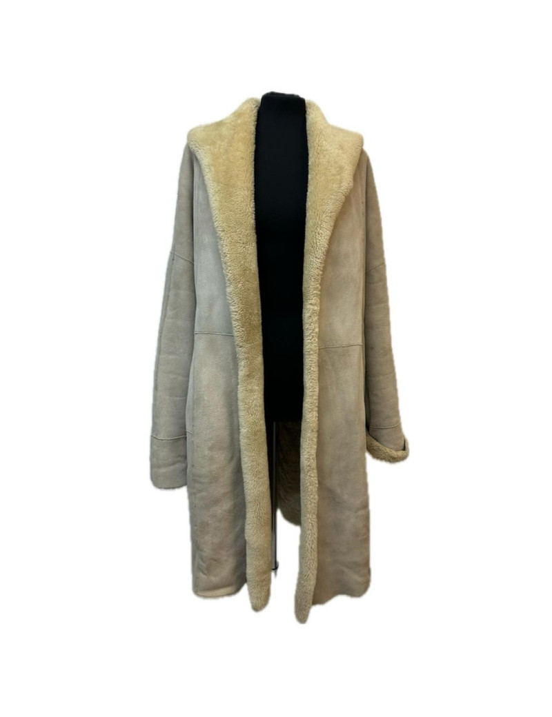 Manteau peau lainée oversize