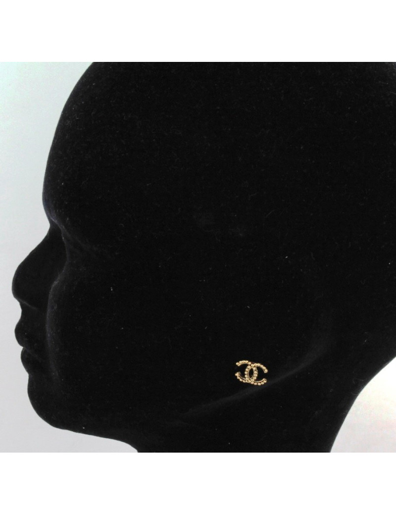 clous d'oreille CHANEL dorés