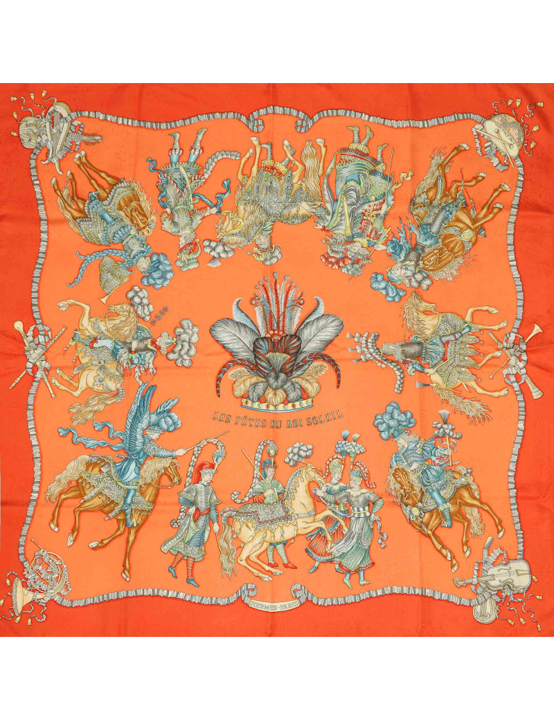 Carré Les Fetes du Roi Soleil HERMES soie