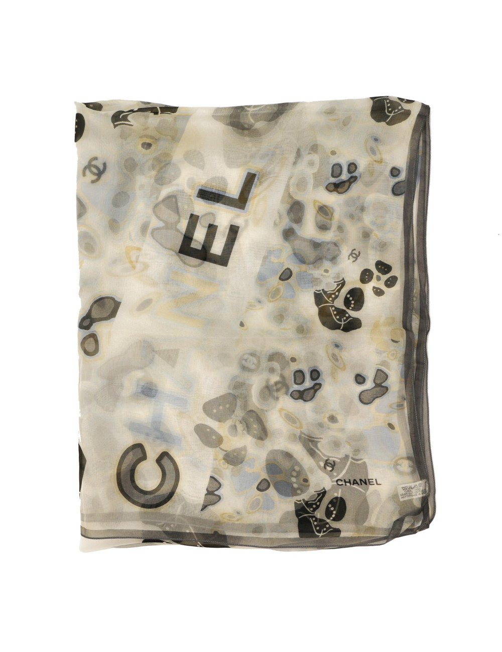 Châle CHANEL voile de soie 