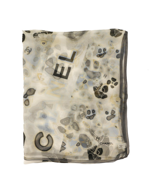 Châle CHANEL voile de soie 
