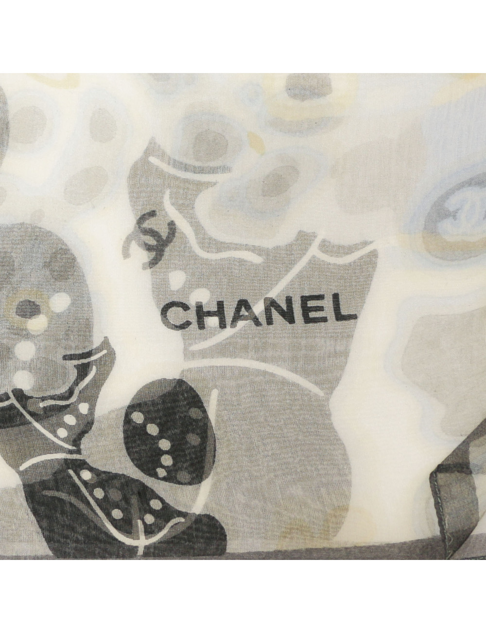 Châle CHANEL voile de soie 