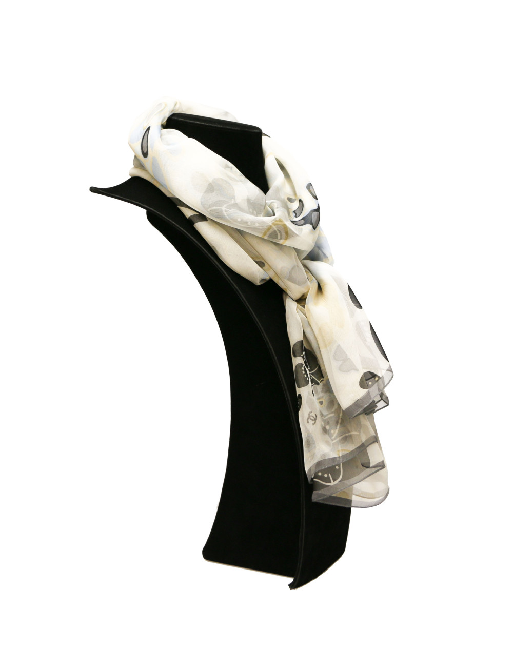 Châle CHANEL voile de soie 