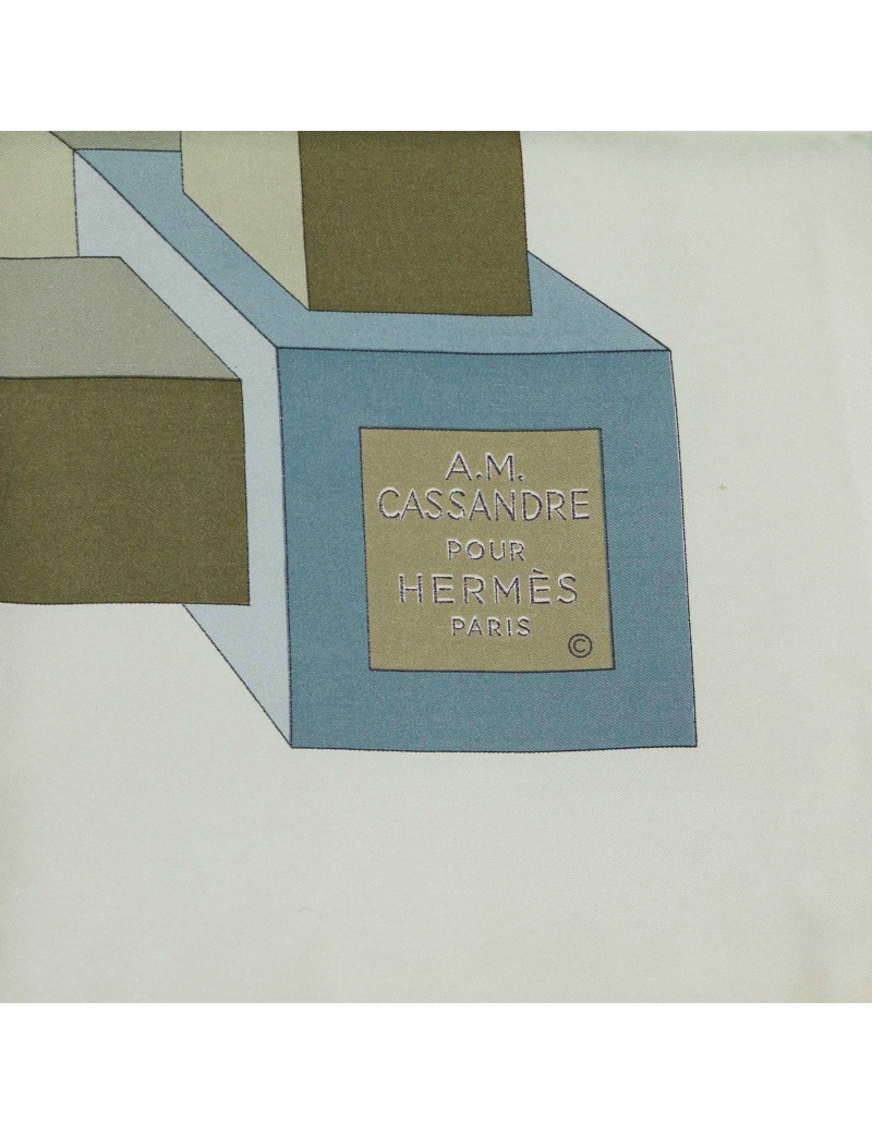HERMES Perspective silk square scarf
