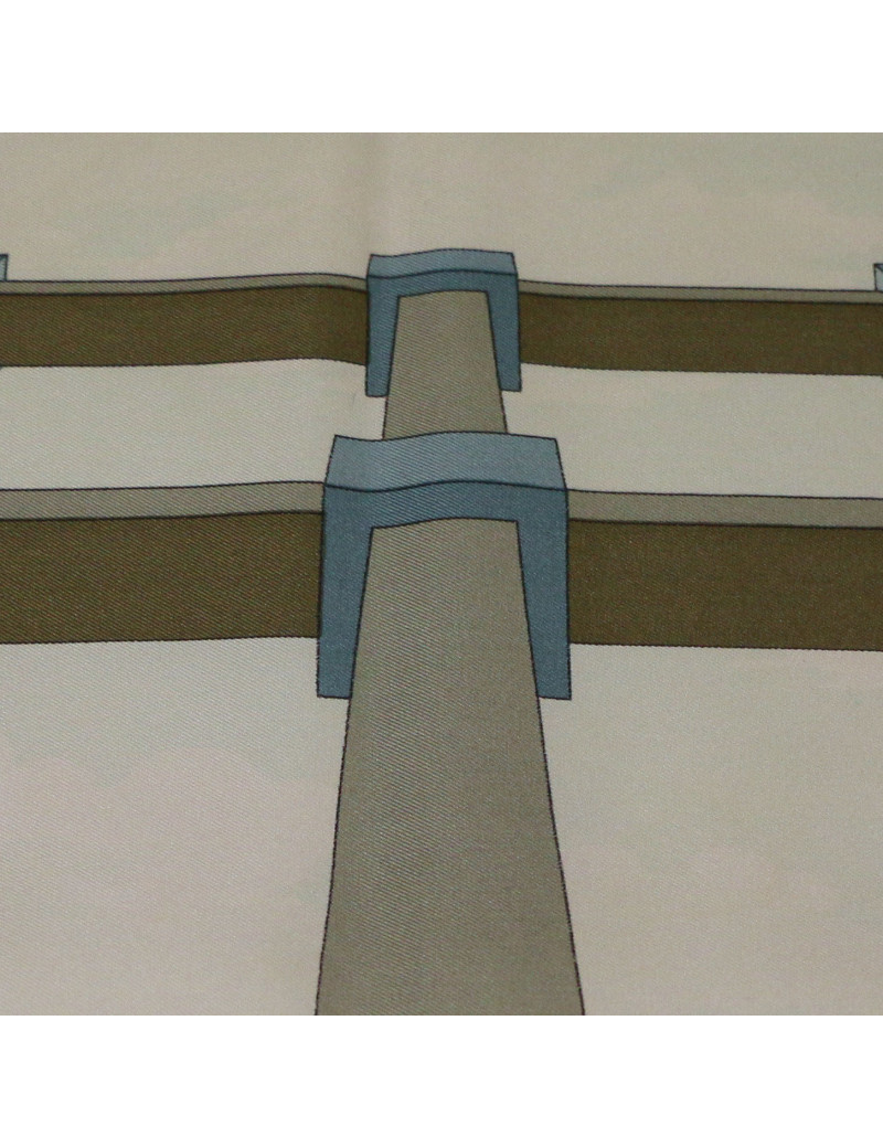 HERMES Perspective silk square scarf