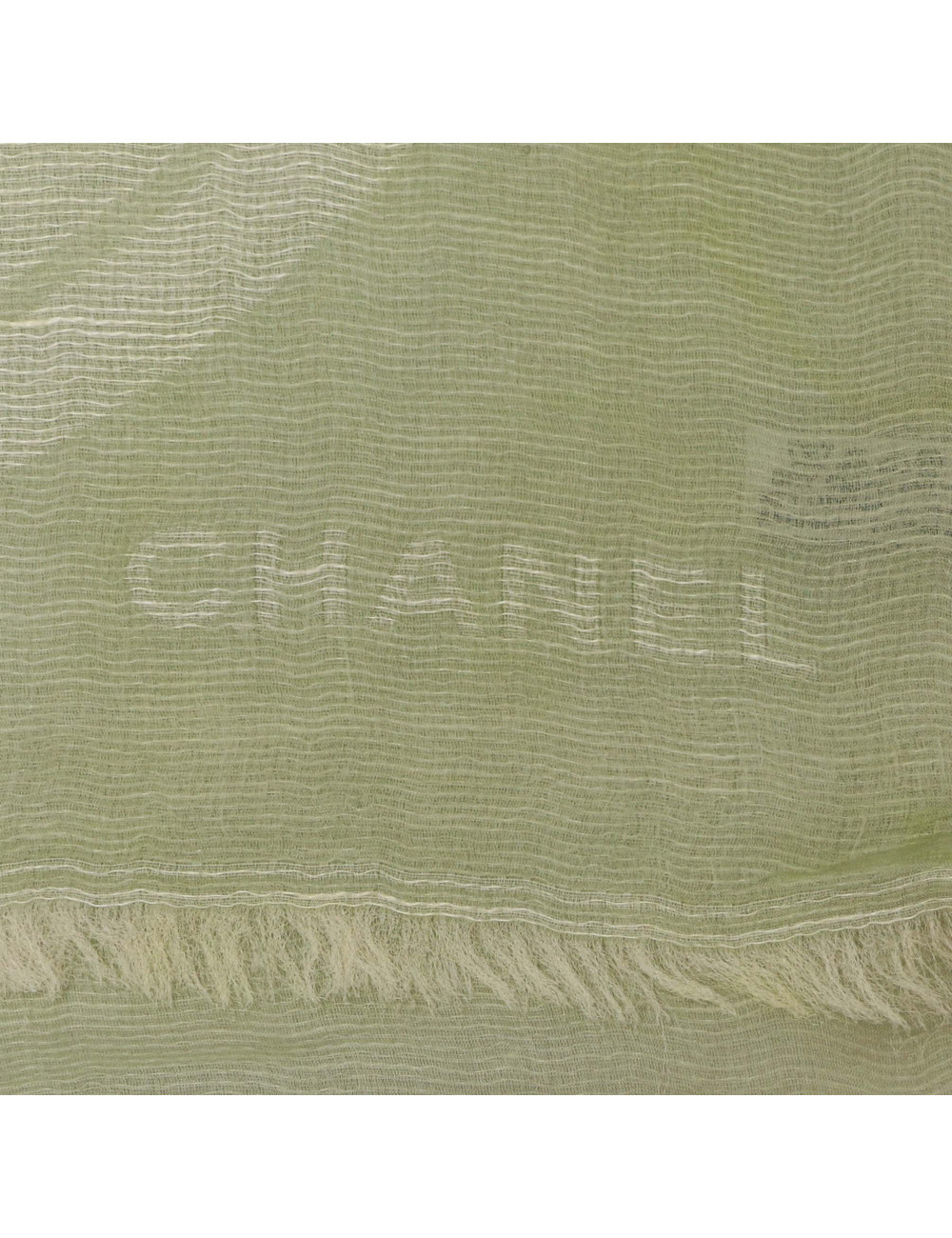 Châle CHANEL vert d'eau