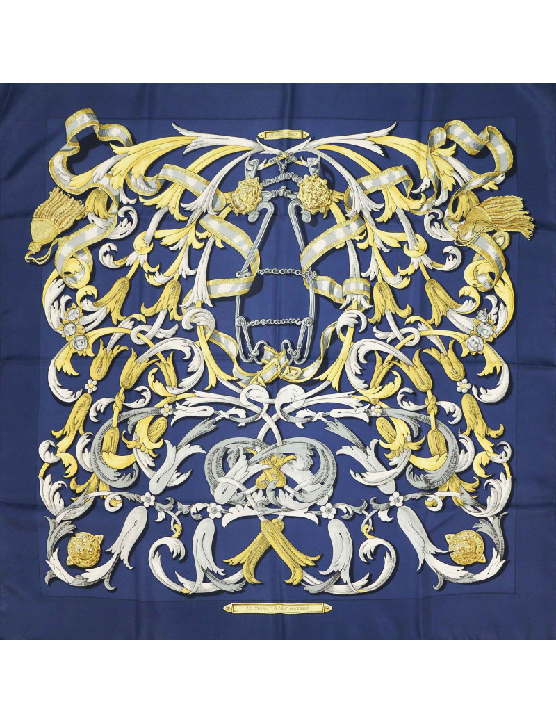 Carré HERMES soie Le mors à la conétable 