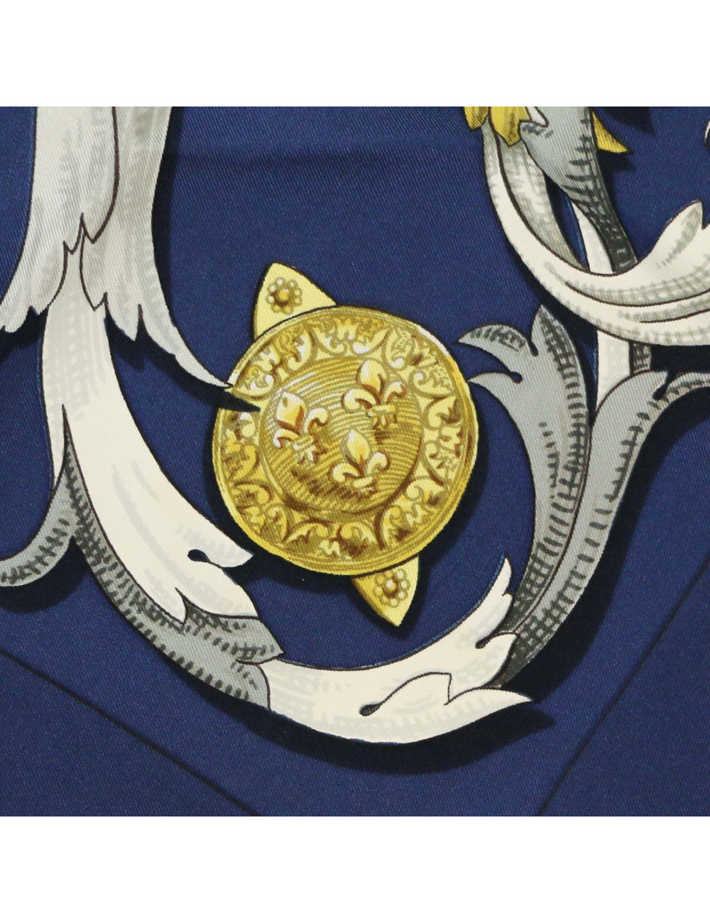 HERMES Le mors à la conétable silk square scarf