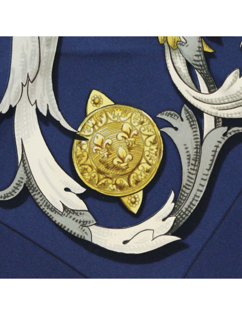 HERMES Le mors à la conétable silk square scarf