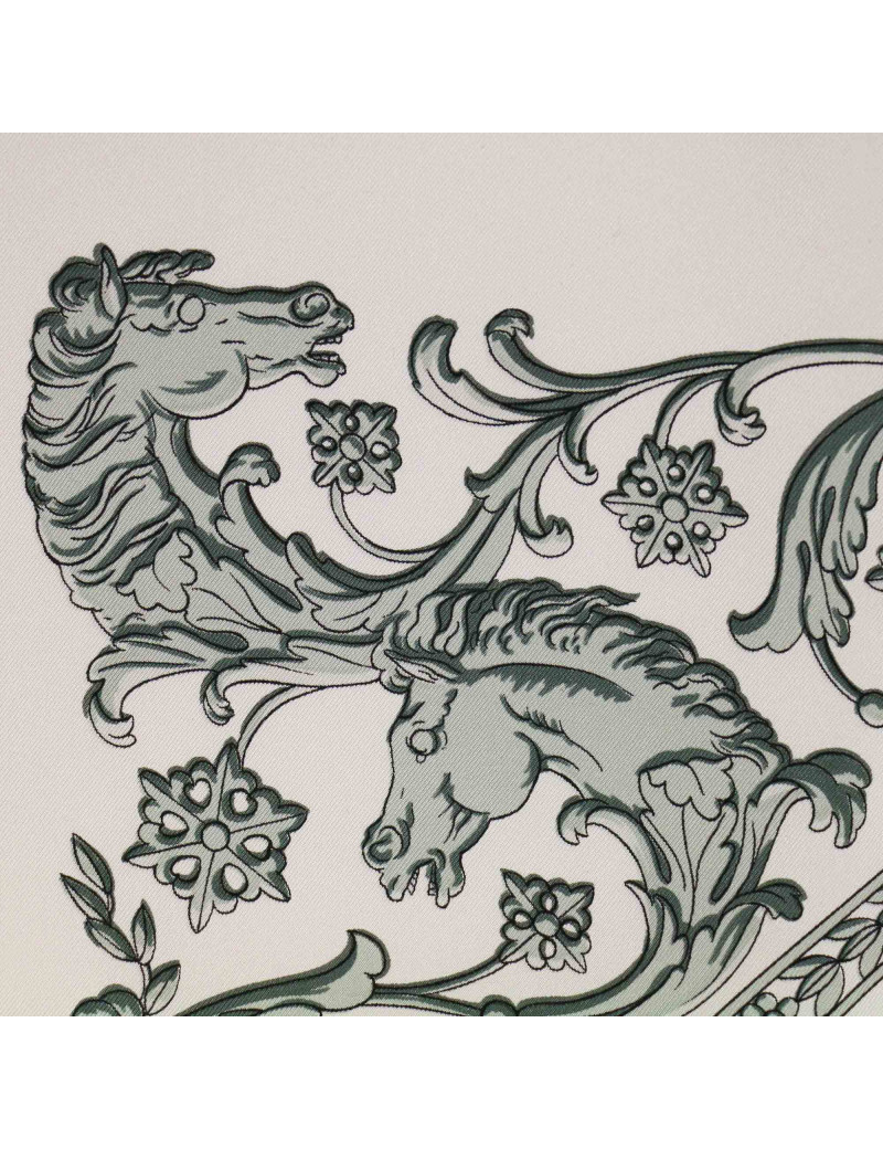 HERMES Promenade de Longchamps silk square scarf