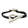 Bracelet HERMES Skipper argent corde noir
