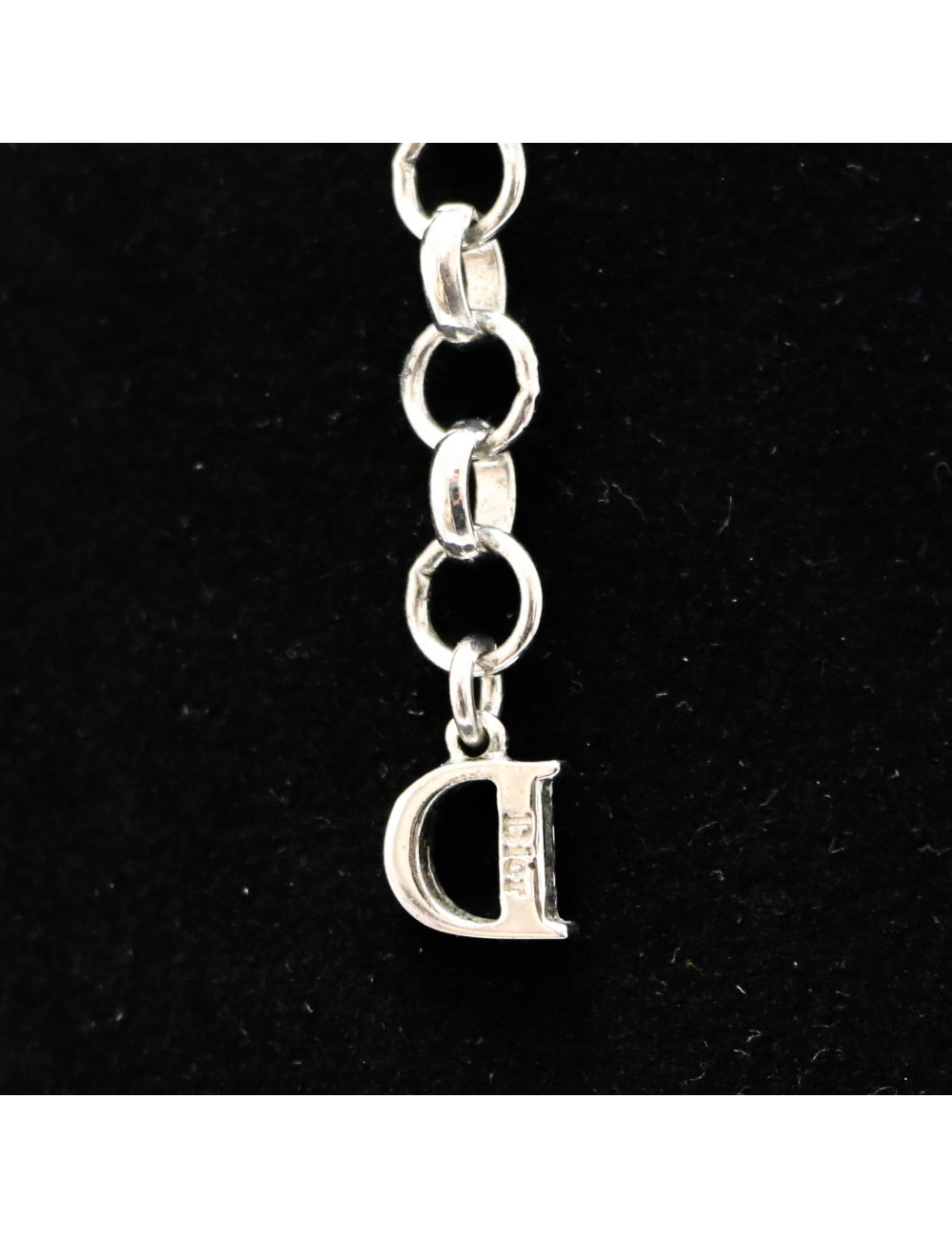 Collier DIOR argent émaillé rose 