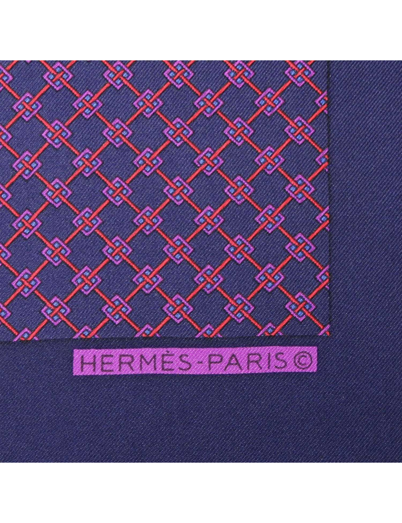 Pochette soie HERMES 