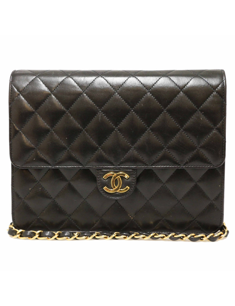Sac à main CHANEL cuir matelassé noir