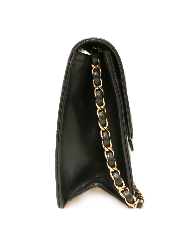 Sac à main CHANEL cuir matelassé noir