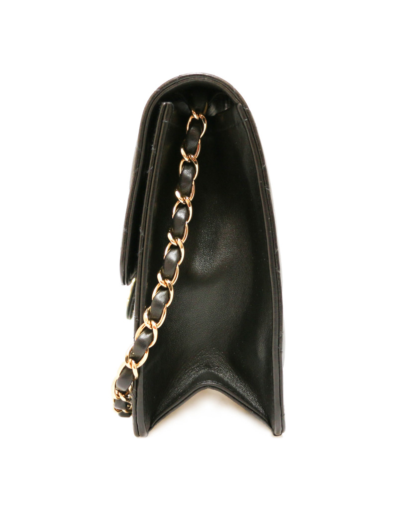 Sac à main CHANEL cuir matelassé noir