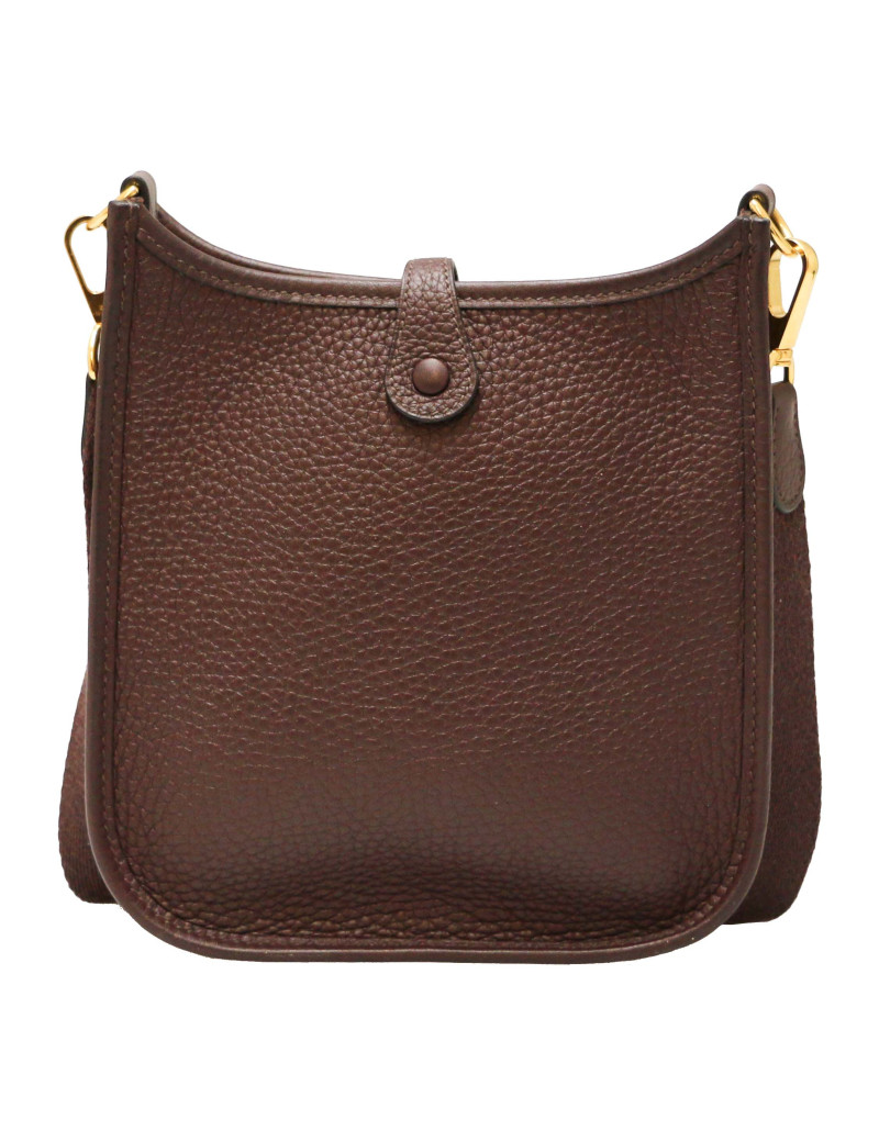 Mini Evelyne HERMES taurillon Marron Mahogany