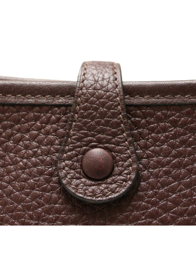 Mini Evelyne HERMES taurillon Marron Mahogany