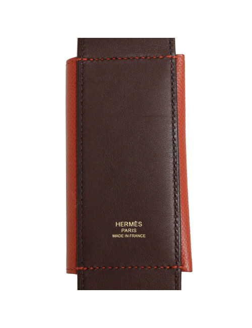 HERMES Boudoulière Kelly pocket T 85 rouge sellier