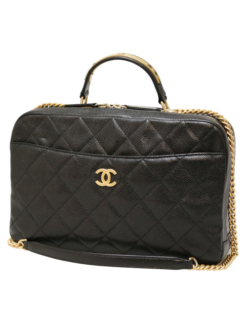 Sac CHANEL cuir caviar noir