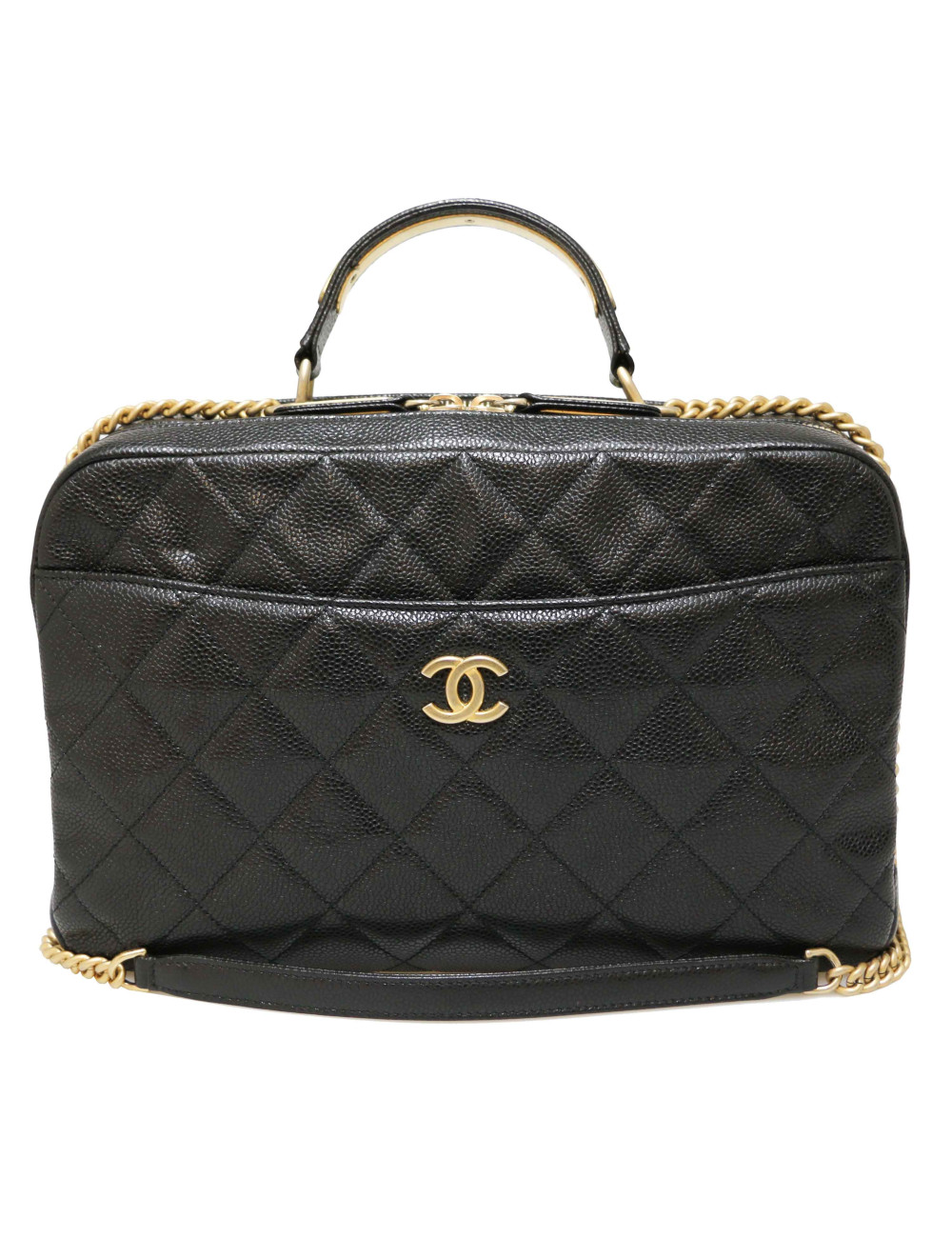 Sac CHANEL cuir caviar noir