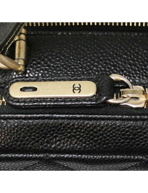 Sac CHANEL cuir caviar noir