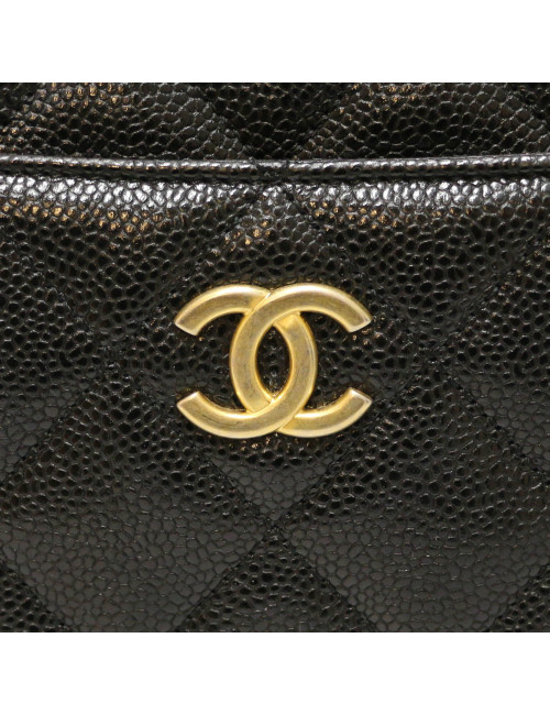 Sac CHANEL cuir caviar noir