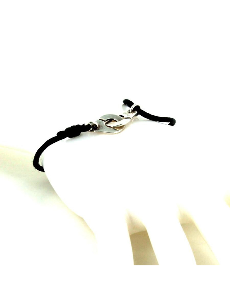 bracelet sur cordon  menottes  DINH  VAN or blanc