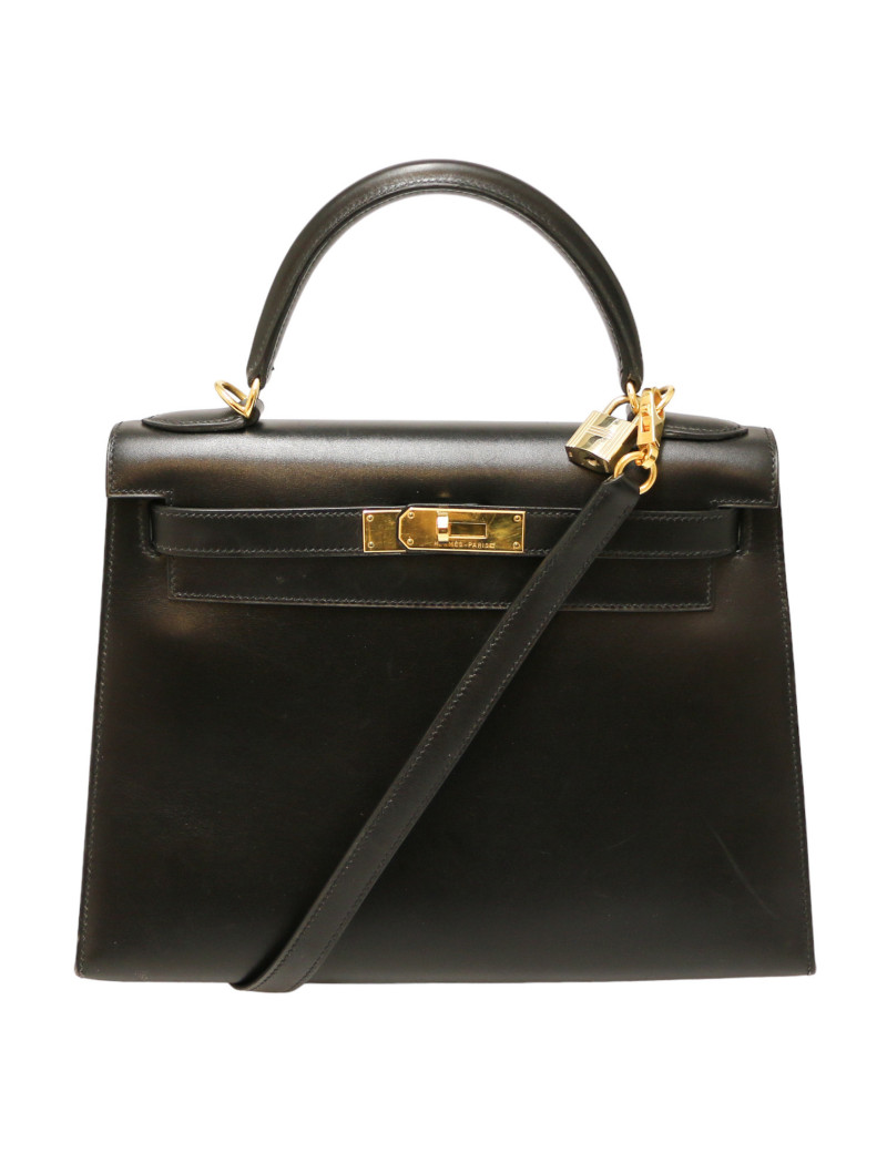 Sac HERMES Kelly II 28 cuir box